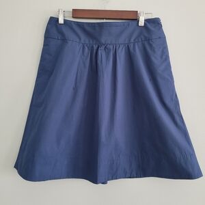 J. Crew Skirt Womens Size 6 Blue Pockets Cotton Lined Business Casual